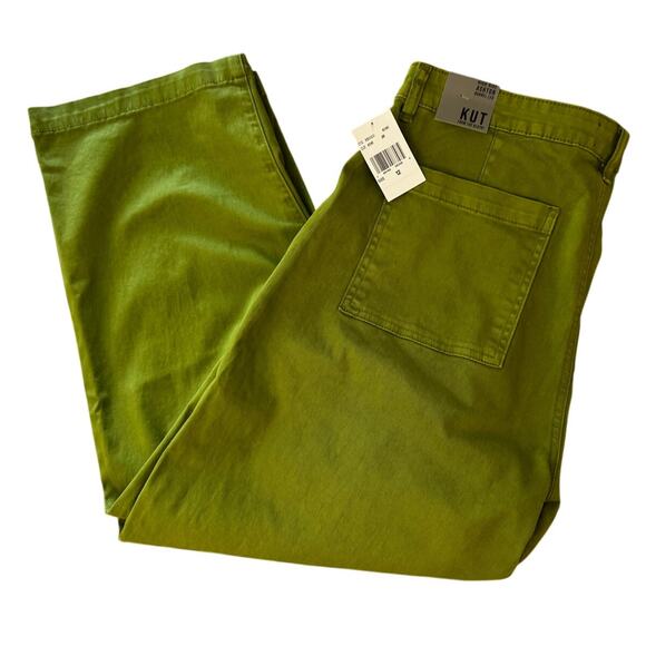 New KUT FROM THE KLOTH Women's Kiwi Ashton Cropped Barrel Jean Pants Size 12 - Picture 4 of 12